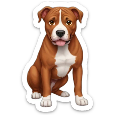 Clifford big red pit bull sticker