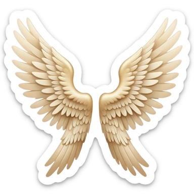 Angel wings beige  sticker