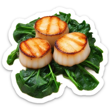 Seared Scallops with Wilted Spinach sticker