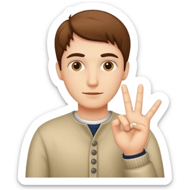 Italian pinched fingers sticker