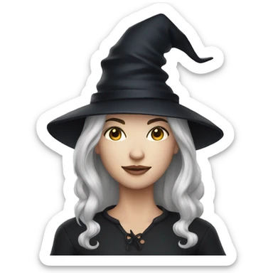 handsome witch white skin sticker