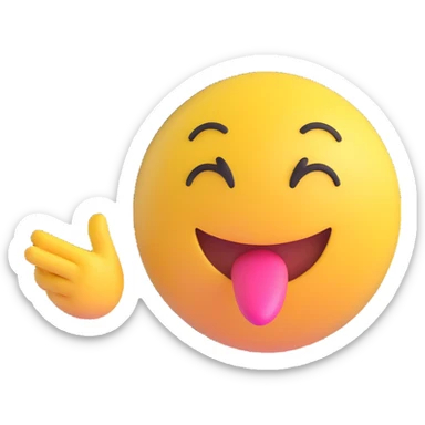 3D smiley emoji, round shape, in love, blowing a kiss, no body sticker