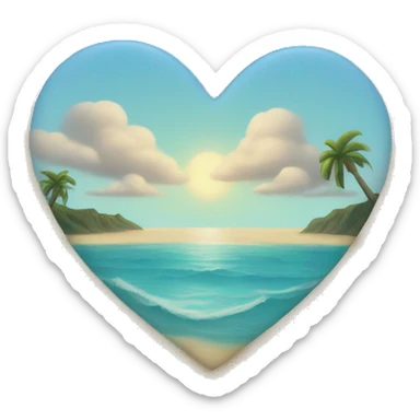 Beach Heart sticker