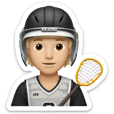 Blonde white lacrosse guy sticker