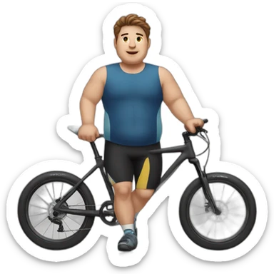 chubby-male-cyclist-brown-hair sticker