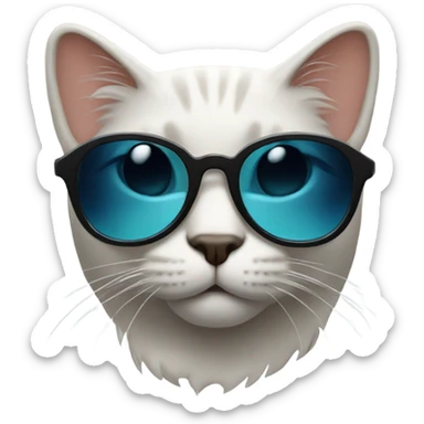 Cat with sunglasses sticker