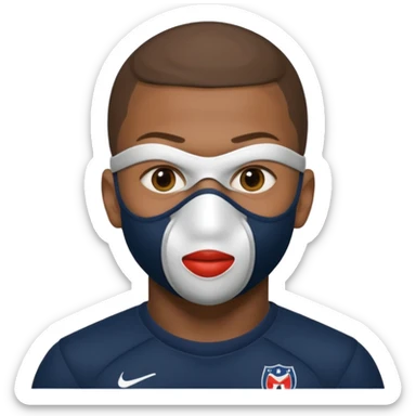 mbappe, mask sticker