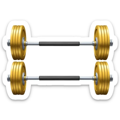 barbell silver sticker