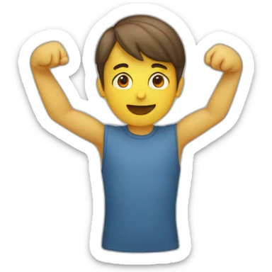 person with arms over head using arms to make a heart sticker