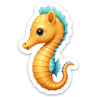 Tiny cute baby sea horse adorable  sticker