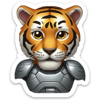 Tiger-with-iron-man-body-armor sticker