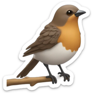 Un caca sur un oiseau sticker