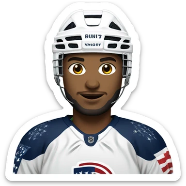 American hockey player sticker