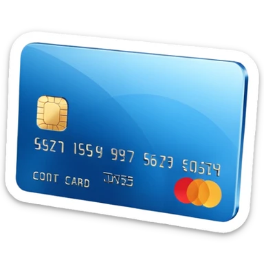 3D style credit card icon, no text sticker