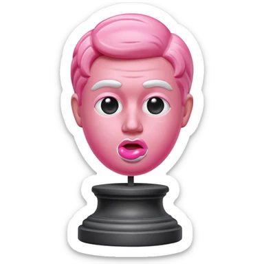 escultura griega con chicle sticker