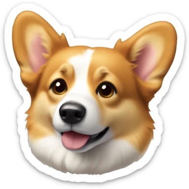 Corgi with golden fur and very short tail sticker