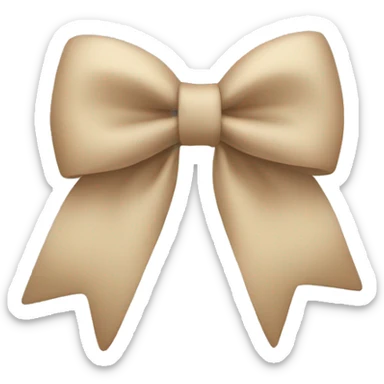 Beige bow sticker