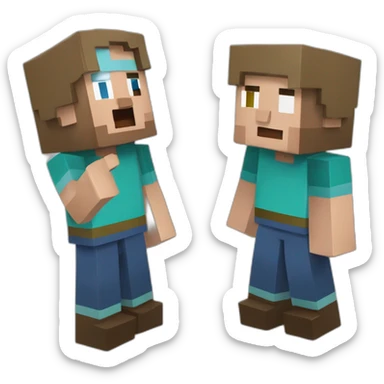 Steve Minecraft qui fait un pouce en l'air sticker