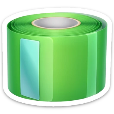 make wide  tape color light Green sticker