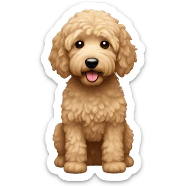 Black Mini Golden Doodle sticker