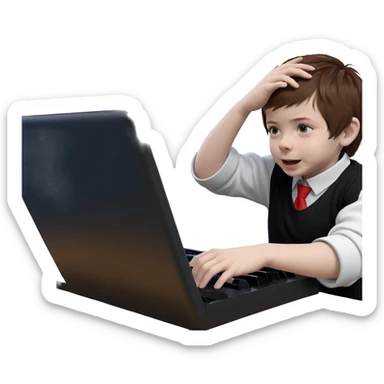 girl playing keyboard solo sticker