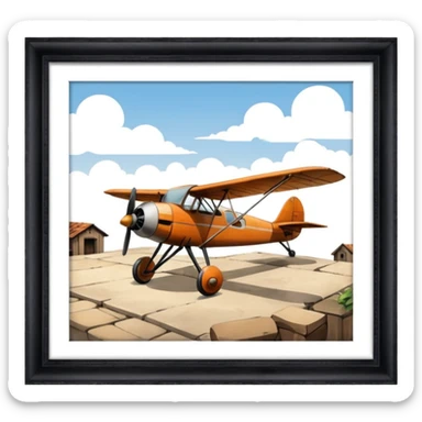 small size plane old town sticker