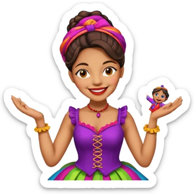 Street Puppet Performer woman sticker