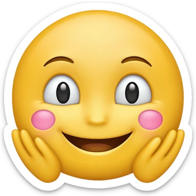 Thank you emoji in 2D sticker