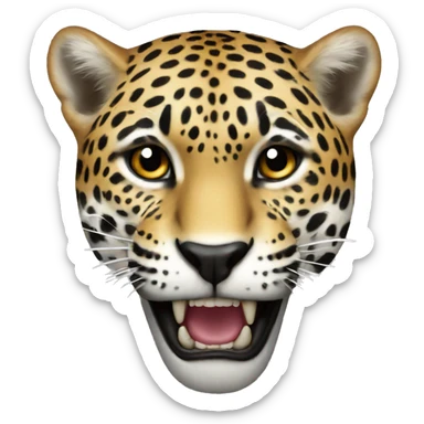 a jaguar going rawr sticker