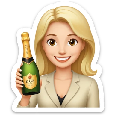 Cava’s bottle girl sticker