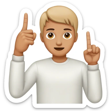 Give the middle finger or third digit sticker