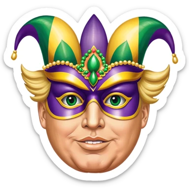 Donald trump at Mardi Gras  sticker