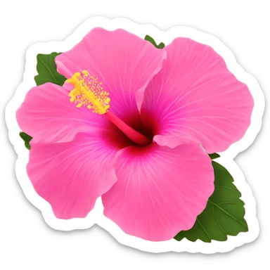 Pink hibiscus  sticker