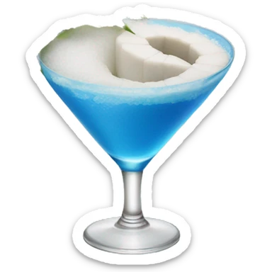 cocktail blue with coconut sticker