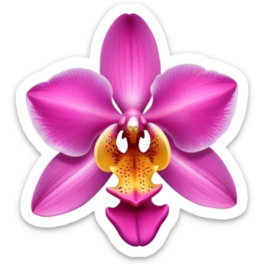 Tropical pink orchid  sticker