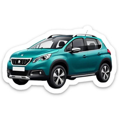 Peugeot 2008 couleur bleu émeraude foncé sticker