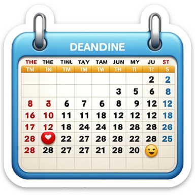 Deadline Calendar sticker