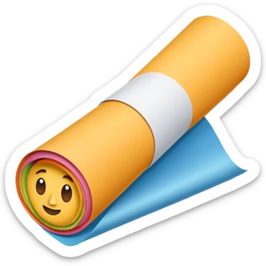 a poster, rolled up vertically sticker