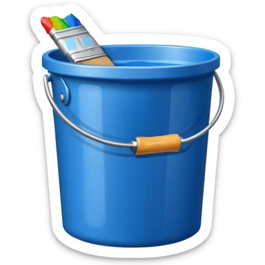  blue paint bucket sticker