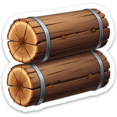 bad wood logs sticker