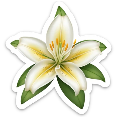 Lily flower sticker