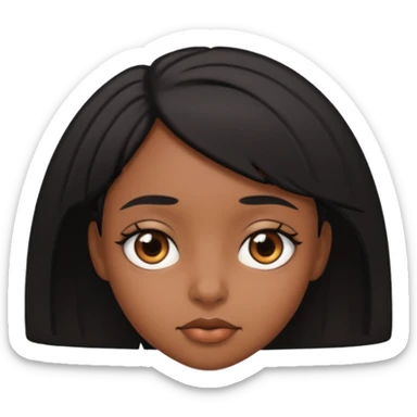 black girl with lazy eye sticker