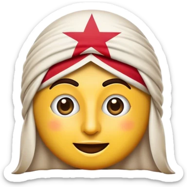 Cinematic Realistic Lebanese Cinema Pop Culture Emoji, showcasing an artistic representation of Lebanon's film heritage rendered with rich textures and dramatic, cinematic lighting. sticker