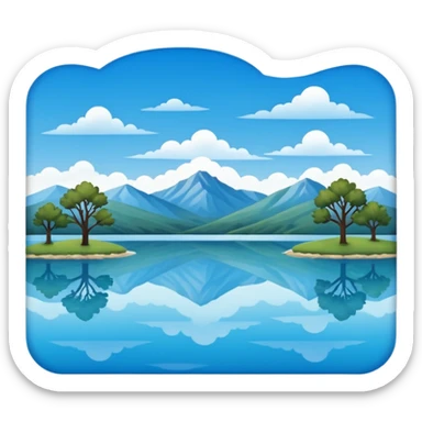 landscape lake in Texas sticker