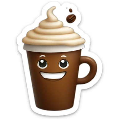Happy poop with coffee sticker