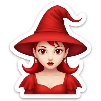 girl devil with dress and hat sticker