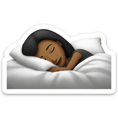 A black-haired woman sleeping while snoring. white woman sticker