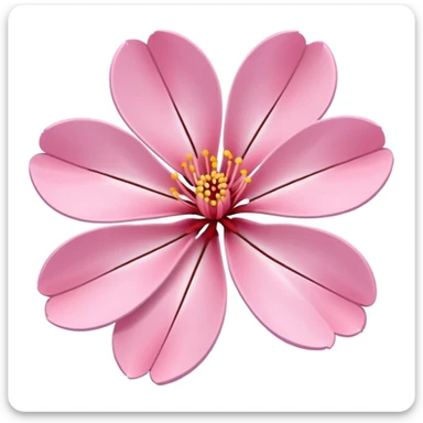 sakura flower with stitched border sticker