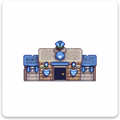 simple iconic police station building sticker