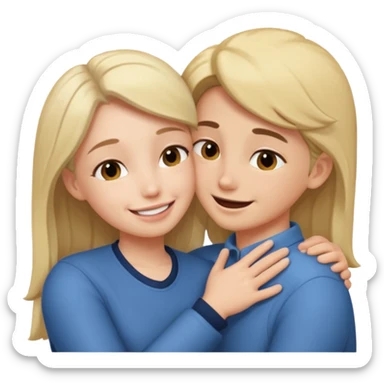 🫂+🤫 sticker